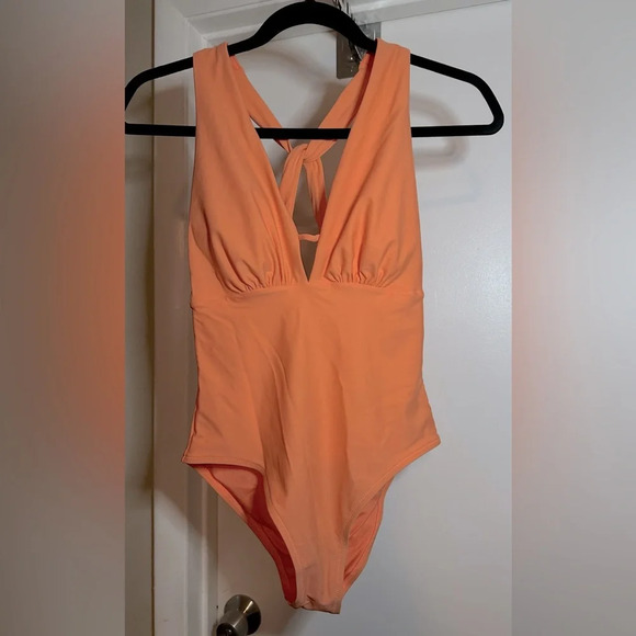 NWOT Cupshe Orange Sorbet Swimsuit One Piece Small - Picture 1 of 5